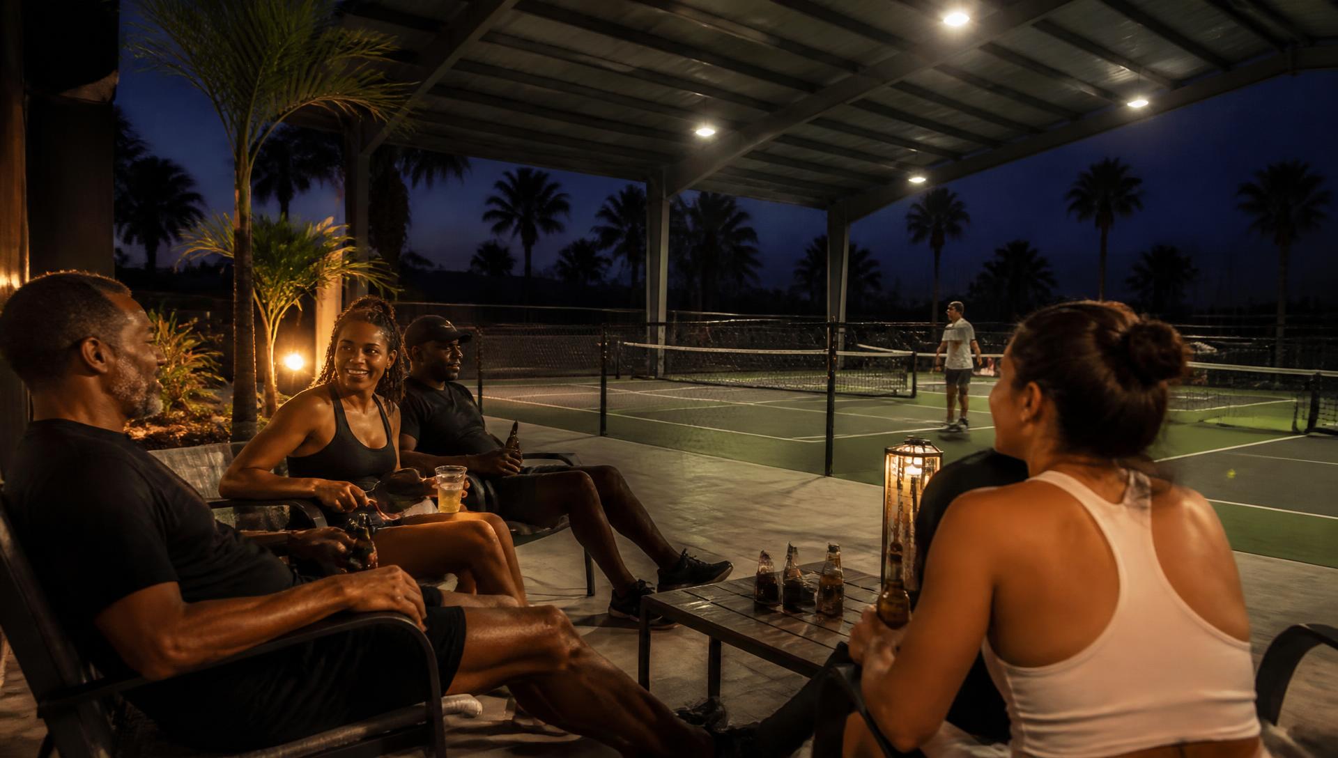 Evening session at The Kitchen Pickleball Club