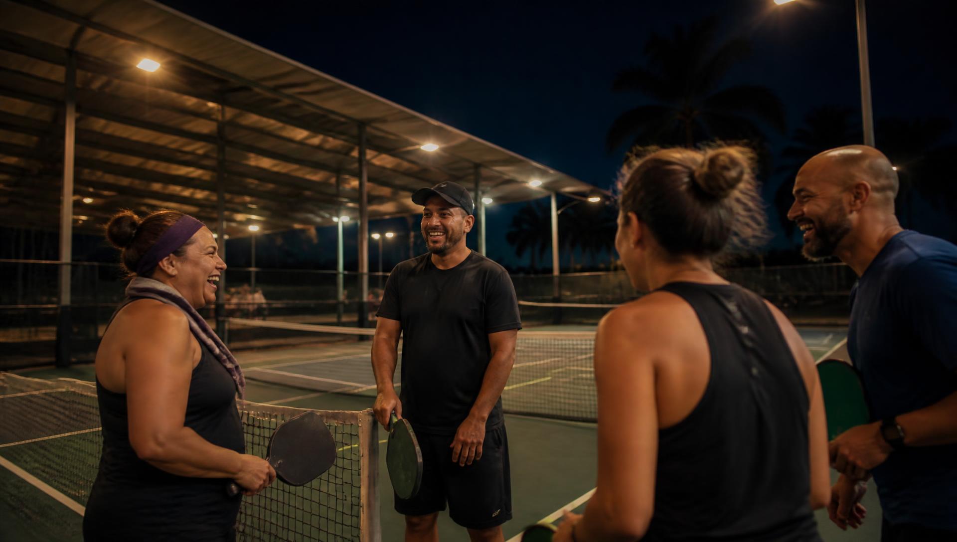 Evening session under the lights